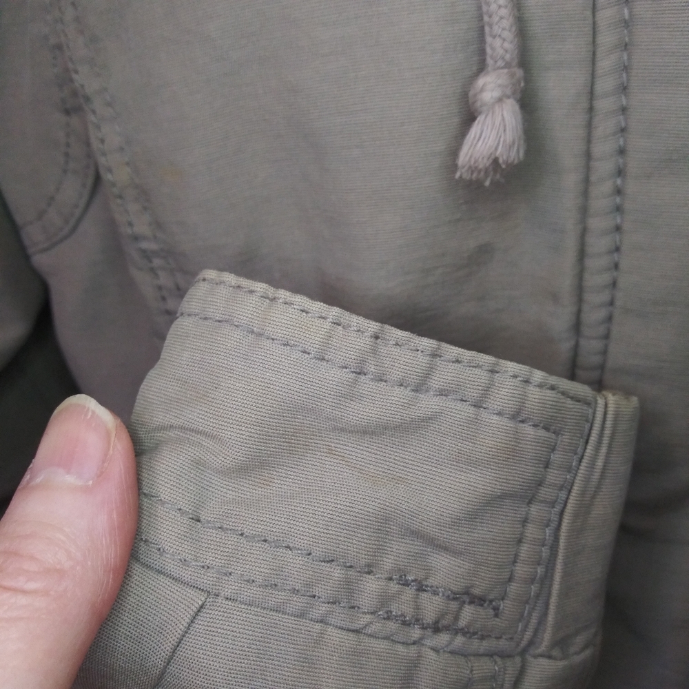 American Eagle 2012 Women's Hooded Khaki Water Resistant Bomber Style Jacket - Picture 8 of 16
